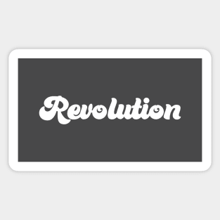 Revolution, white Sticker